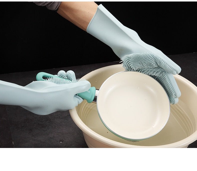 2PCS Multifunction Silicone Dishwashing Cleaning Gloves image 16