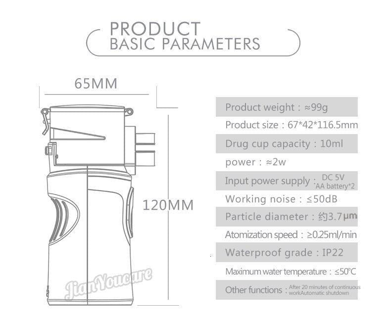 Mini Handheld Portable Autoclean Inhale Nebulizer Atomizer Mesh image 24