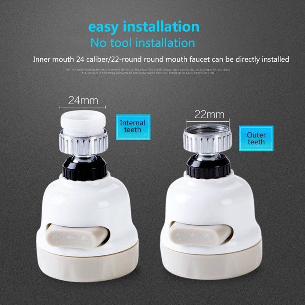 Rotatable Anti-splash Tap Booster Faucet Sprayer Shower Head image 19