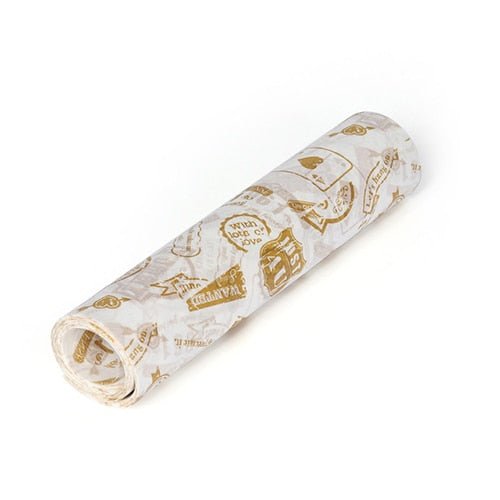 50Pcs/Lot Wax Paper Food Grade Grease Paper Food Wrappers |Wrapping Paper For Bread Sandwich Burger Fries | Oilpaper Baking Tools - Stamps without Box image