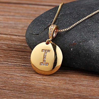 Top Quality Personalized Gold Letters Women and Girls Initial Letter Necklace - I image