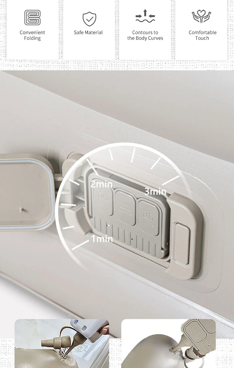 Luxury Inflatable Glamping Mattress – Thickened 2-Person PVC Camping Bed with Built-In Pump image 10