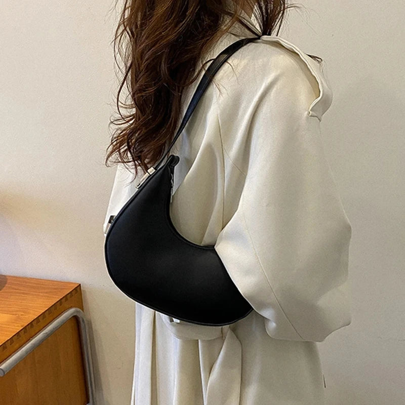 Luxury Underarm Tote Bags for Women ‚Äì Half Moon Hobo Bag, PU Leather Shoulder Bag & Clutch Purse image 5