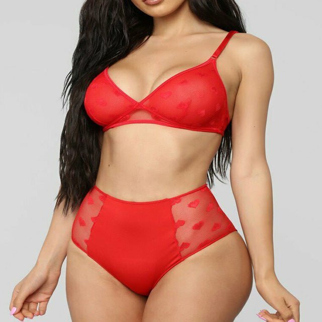 2PCS Bikini Cover Up Beachwear, Sleepwear and Nightwear - Red 3, S image