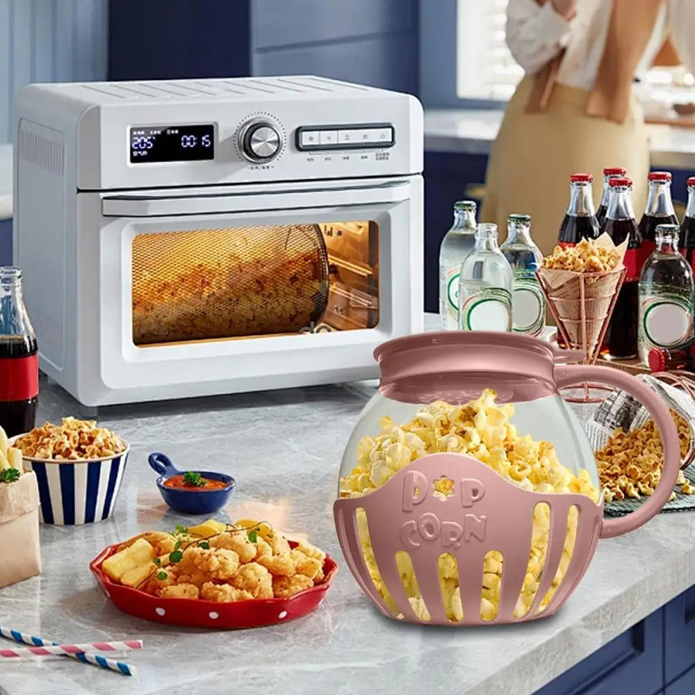 High Boron Glass Popcorn Maker Jar 2.13L | Homemade Microwave Popcorn Air | Popcorn Popper Snack | Popcorn Self-Popping Kettle image 19