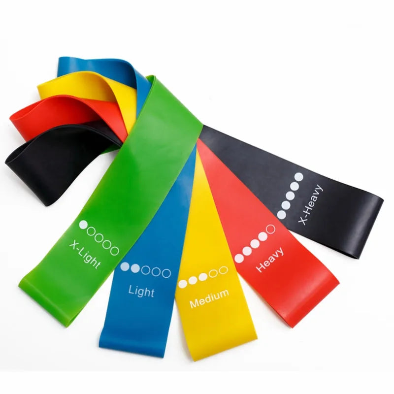 Yoga and Exercise Resistance Bands Set ‚Äì 5 Durable Bands for Strength, Flexibility, and Fitness Training - 5 colors image