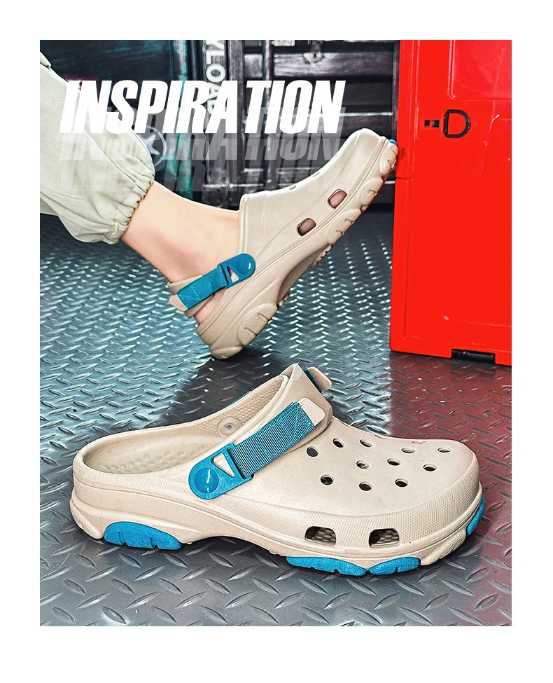 Classic Summer Men’s Sandals | White Comfortable Women’s Clogs | Beach Shoes | Sandals Slip-on Outdoor Sneakers image 25