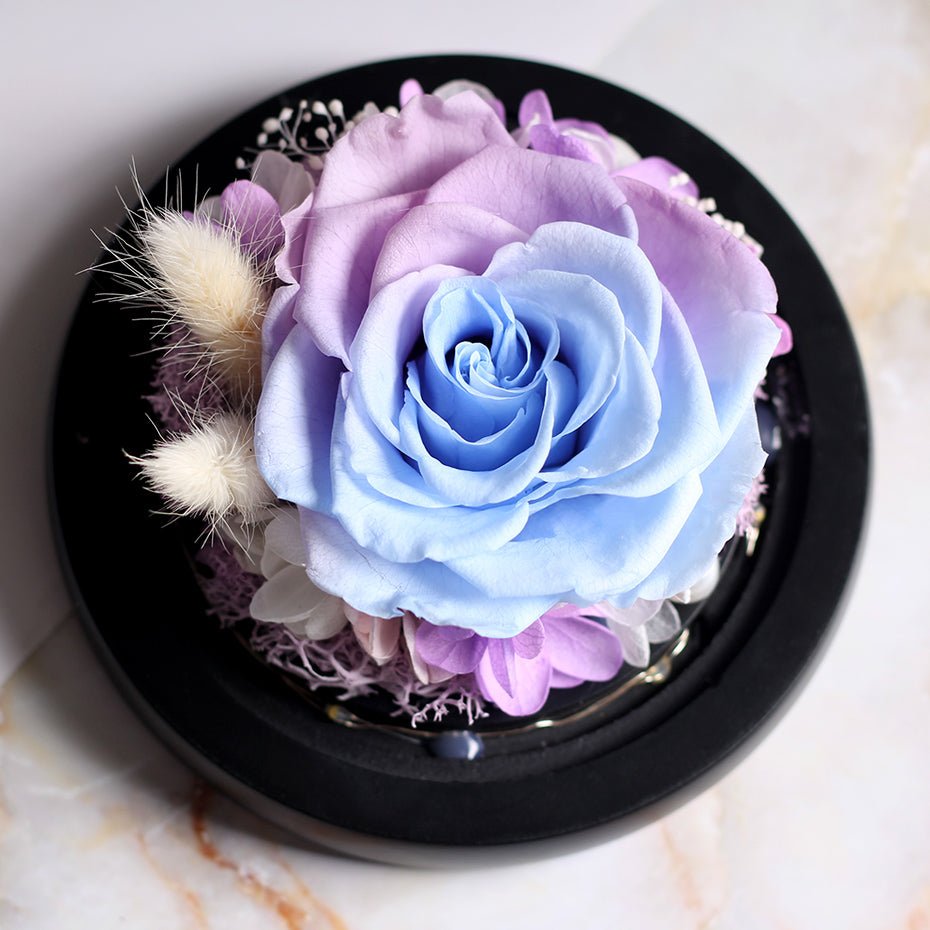The Beauty and Beast Forever Rose Flower With Night Light in Glass Dome image 7
