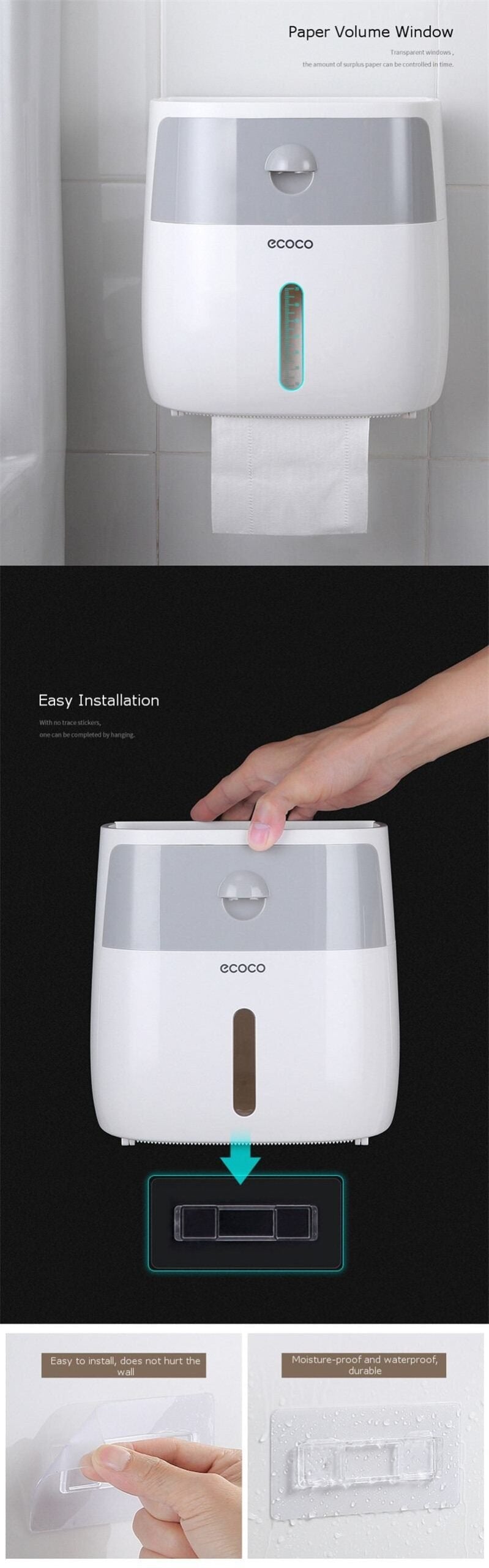 Waterproof Wall Mountable Toilet Tissue Paper Holder image 17