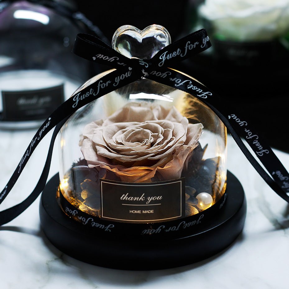 The Beauty and Beast Forever Rose Flower With Night Light in Glass Dome image 58