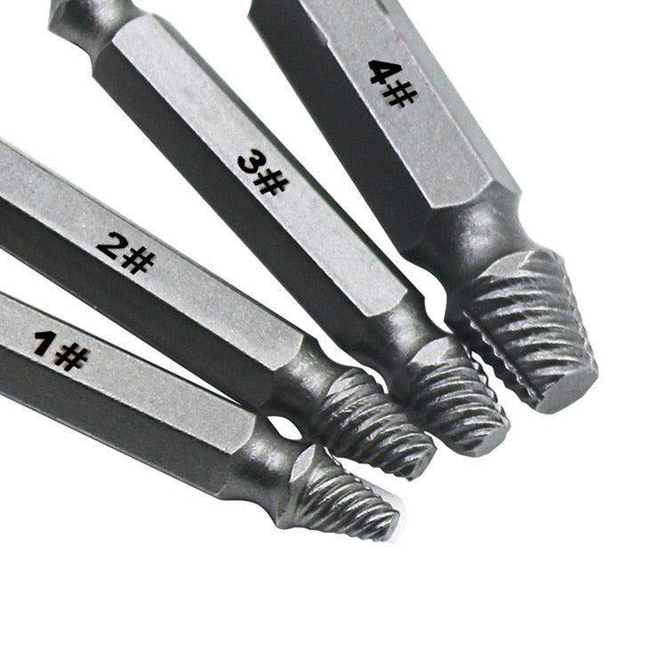 4pcs Damaged Screw Extractor Drill Bits Remover Set image 0