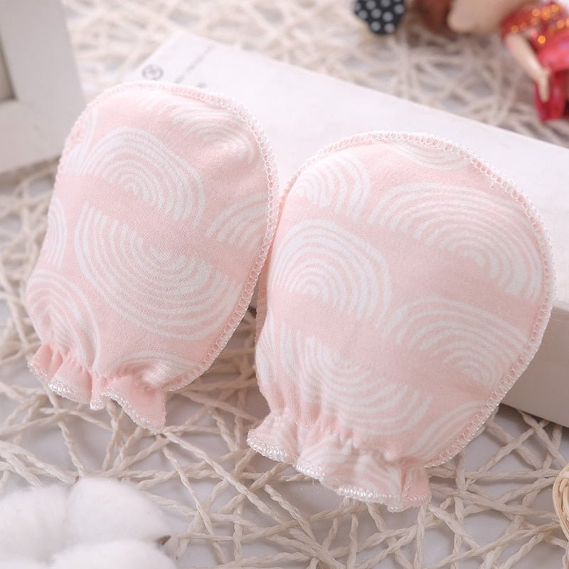 100% Cotton Baby Anti Scratching Newborn Mittens Gloves image 6