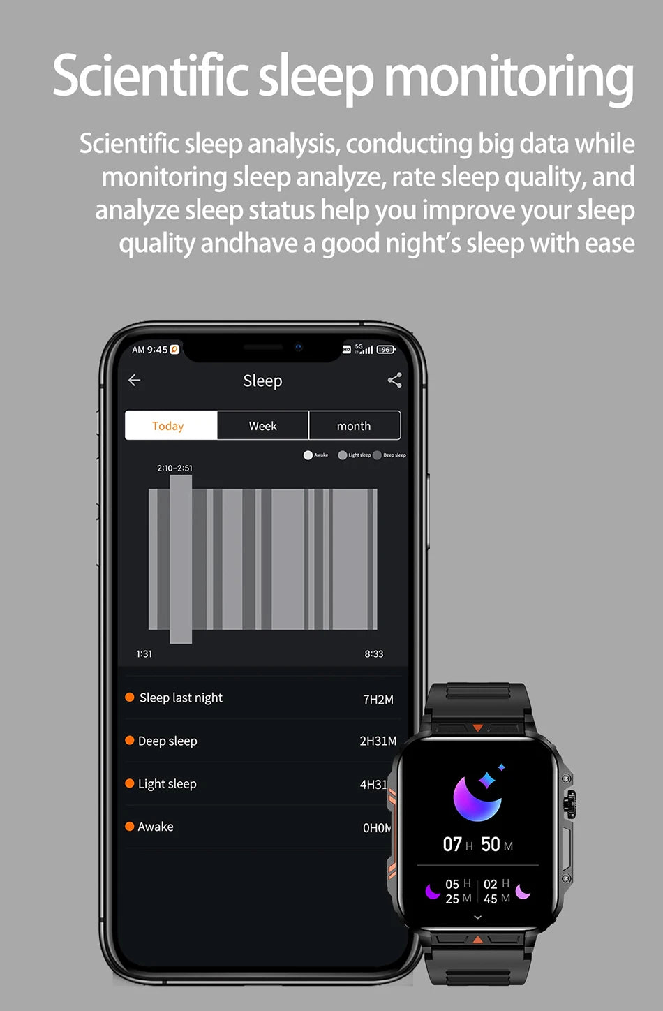 LIGE 1.95” Smartwatch | IP68 Waterproof Health & Fitness Monitor for Men and Women image 20