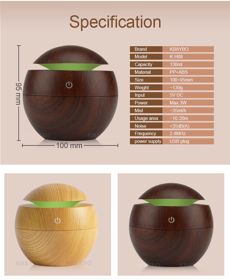 USB Aroma Essential Oil Diffuser Ultrasonic Cool Mist Humidifier Air Purifier image 4
