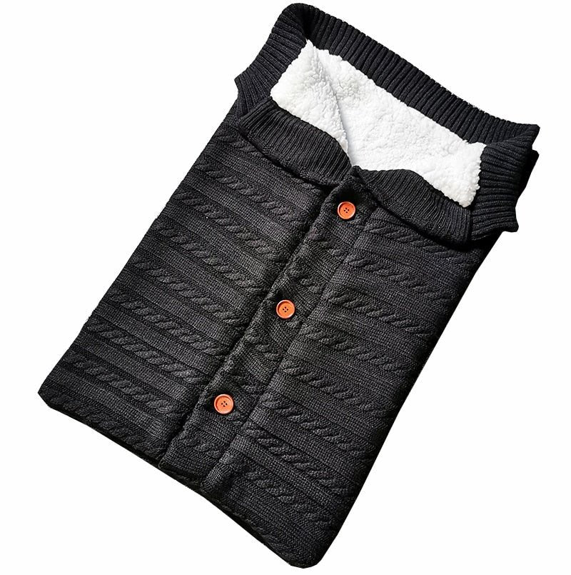 Newborn Baby Winter Warm Sleeping Bag ‚Äì Infant Button Knit Swaddle Wrap & Toddler Blanket Stroller Wrap image 19