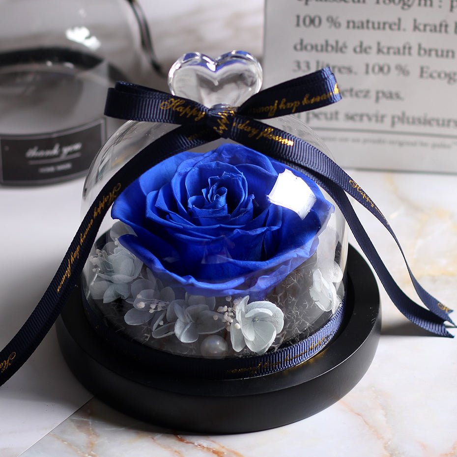 The Beauty and Beast Forever Rose Flower With Night Light in Glass Dome image 22