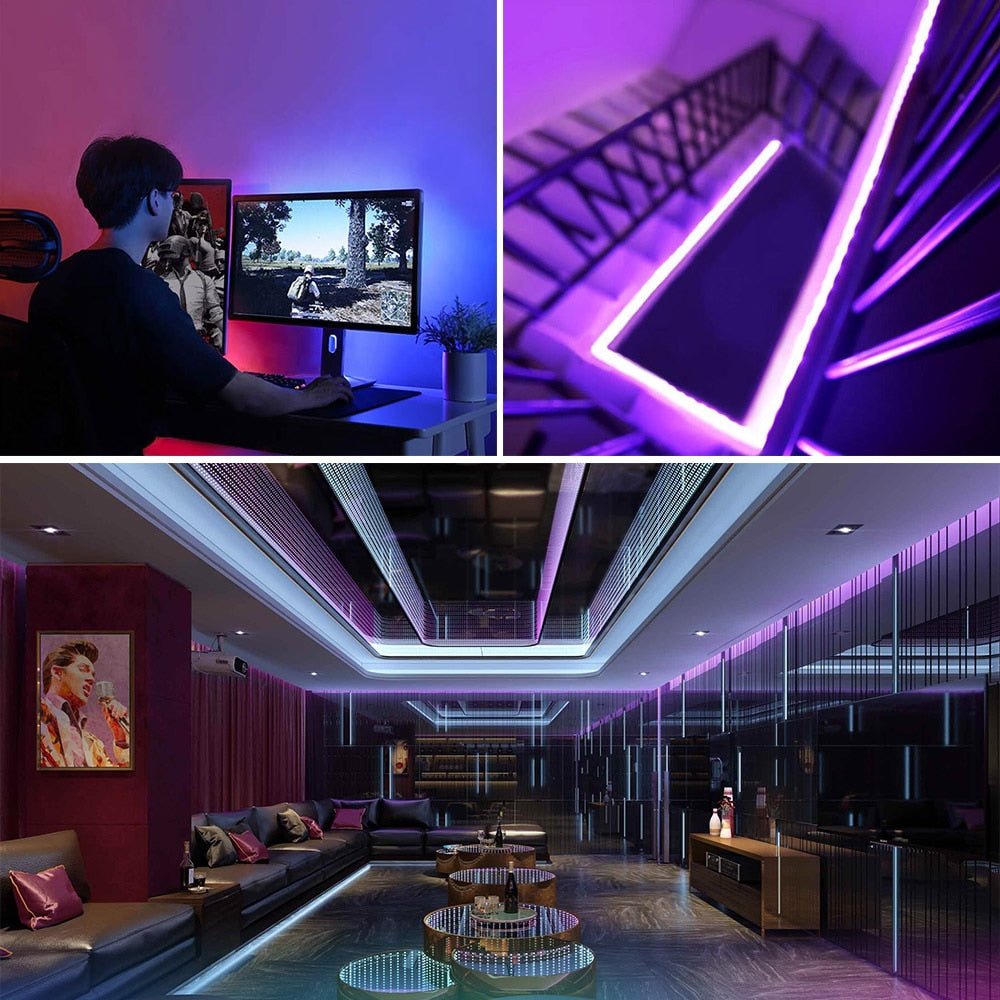 Bluetooth LED Strip RGB Light Tape | Waterproof LED Light Diode Ribbon Flexible with Bluetooth remote image 6
