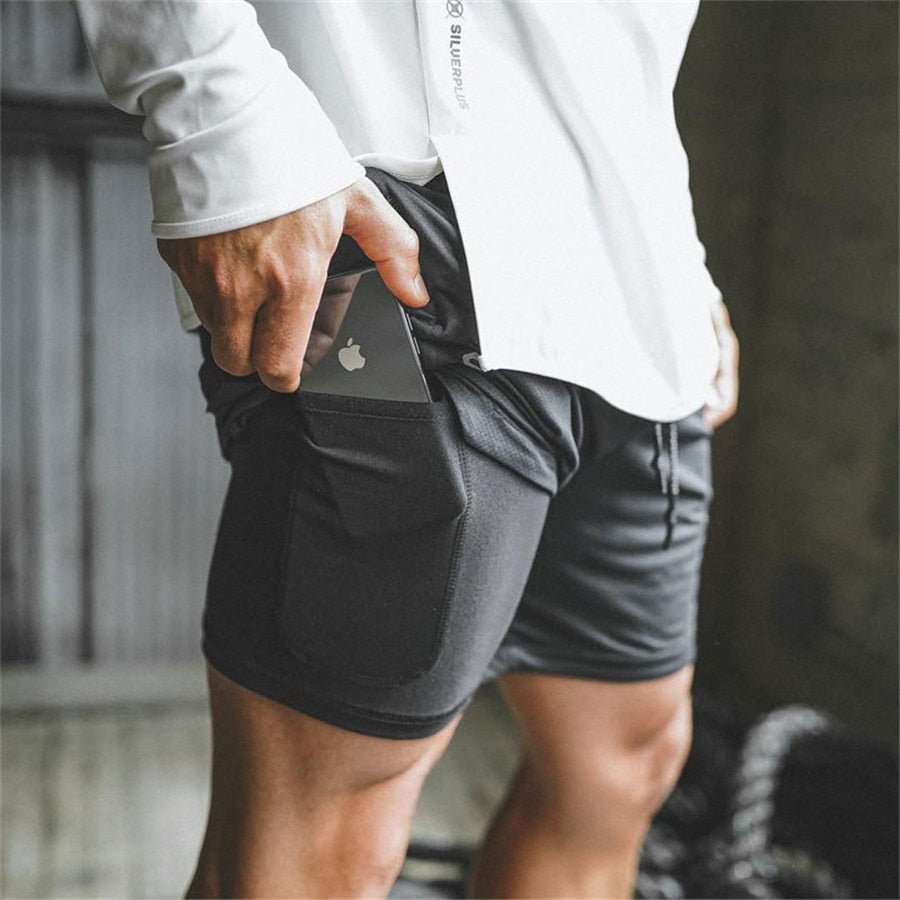 Mens 2 in 1 Running Jogging and Leisure Shorts image 40