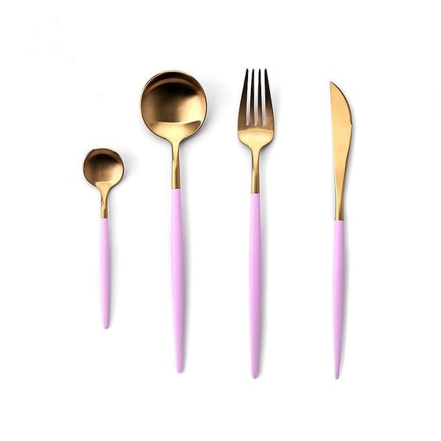 Gold Stainless Steel Cutlery Set image 7