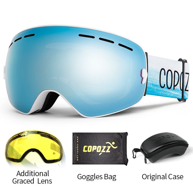 COPOZZ Anti Fog Snowboard Ski Goggles Mask image