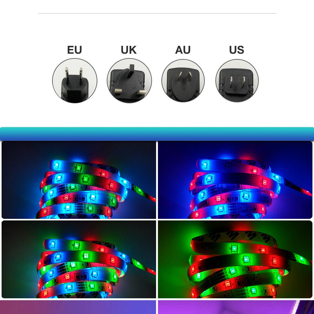 Bluetooth LED Strip RGB Light Tape | Waterproof LED Light Diode Ribbon Flexible with Bluetooth remote image 8