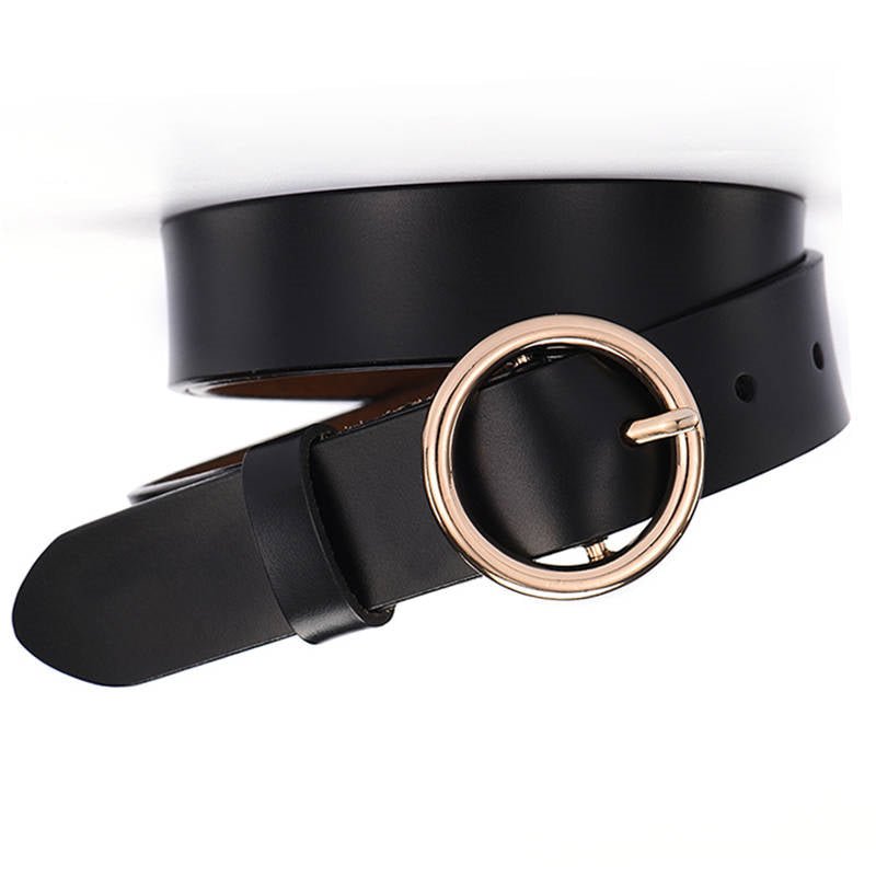NO.ONEPAUL Female Gold Buckle Jeans Belts | New Circle Pin Buckles Belt image 4