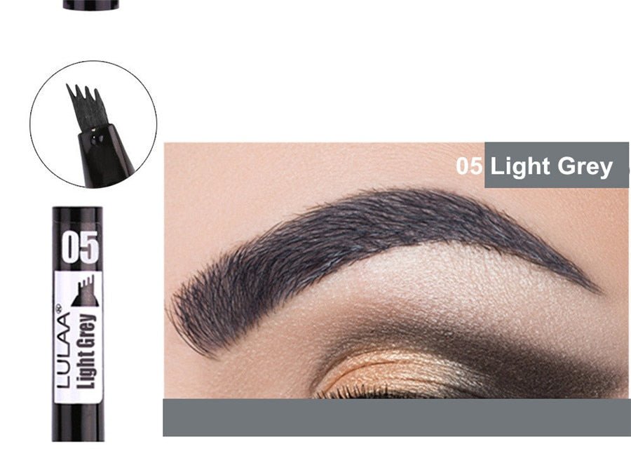 5 Colors Waterproof Eyebrow Tattoo Pencil Cosmetic | Long Lasting Natural Dark Brown Liquid Eye Brow Pencil image 23