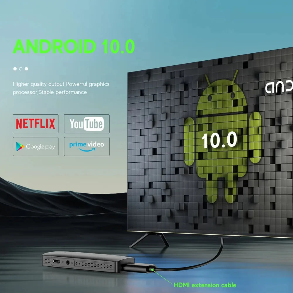 Q6 Android 10 TV Stick HDR Set Top OS 4K 1080P WiFi 6 2.4/5.8G Smart TV Sticks For Google YouTube NETFLIX Network Media Player image 3