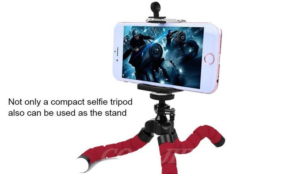 Flexible Sponge Octopus Tripod Phone Holder Camera Stand With Bluetooth Remote Shutter image 11