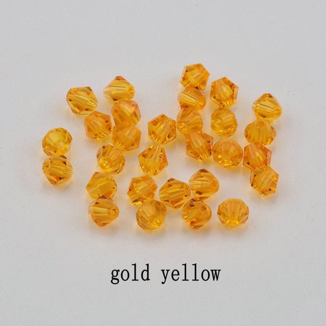 4mm Shiny Crystal Bead Set | Bicone Beads Glass Beads Loose Spacer Beads for bracelet DIY Jewelry image 15