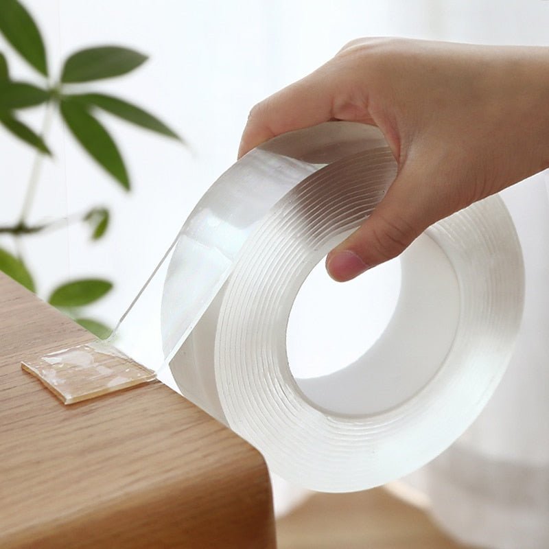 Transparent Washable and Reusable Double-Sided Adhesive Tape image 0