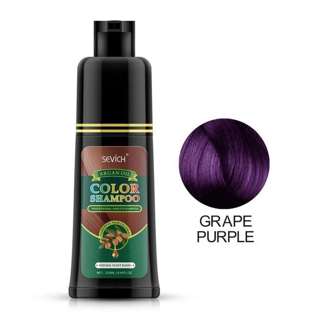 Sevich 250ml Natural Plant Essence Hair dye Shampoo - bottle-purple image