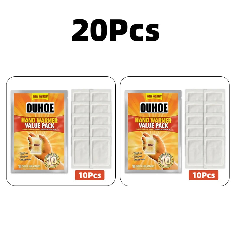 Disposable Hand & Toe Warmers ‚Äì Adhesive Self-Heating Packs for Cold Protection - 20pcs image