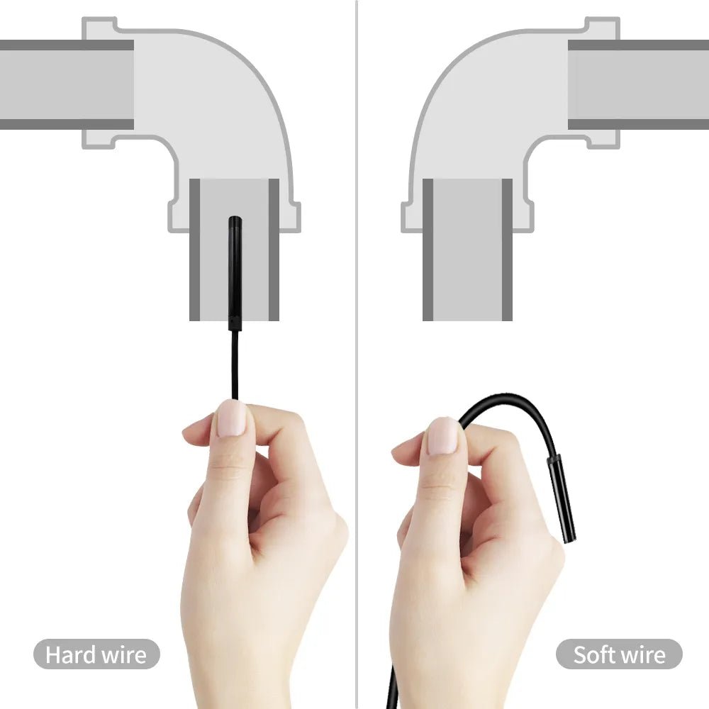 5.5mm Sewer Industrial Endoscope Piping Endoscopy Type C Flexible Snake Mini Camera 3 in 1 Automotive Borescope for Android image 13