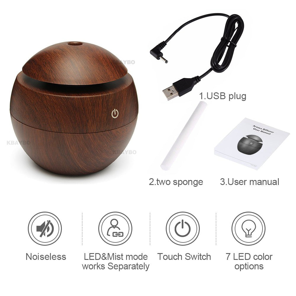 USB Aroma Essential Oil Diffuser Ultrasonic Cool Mist Humidifier Air Purifier image 7