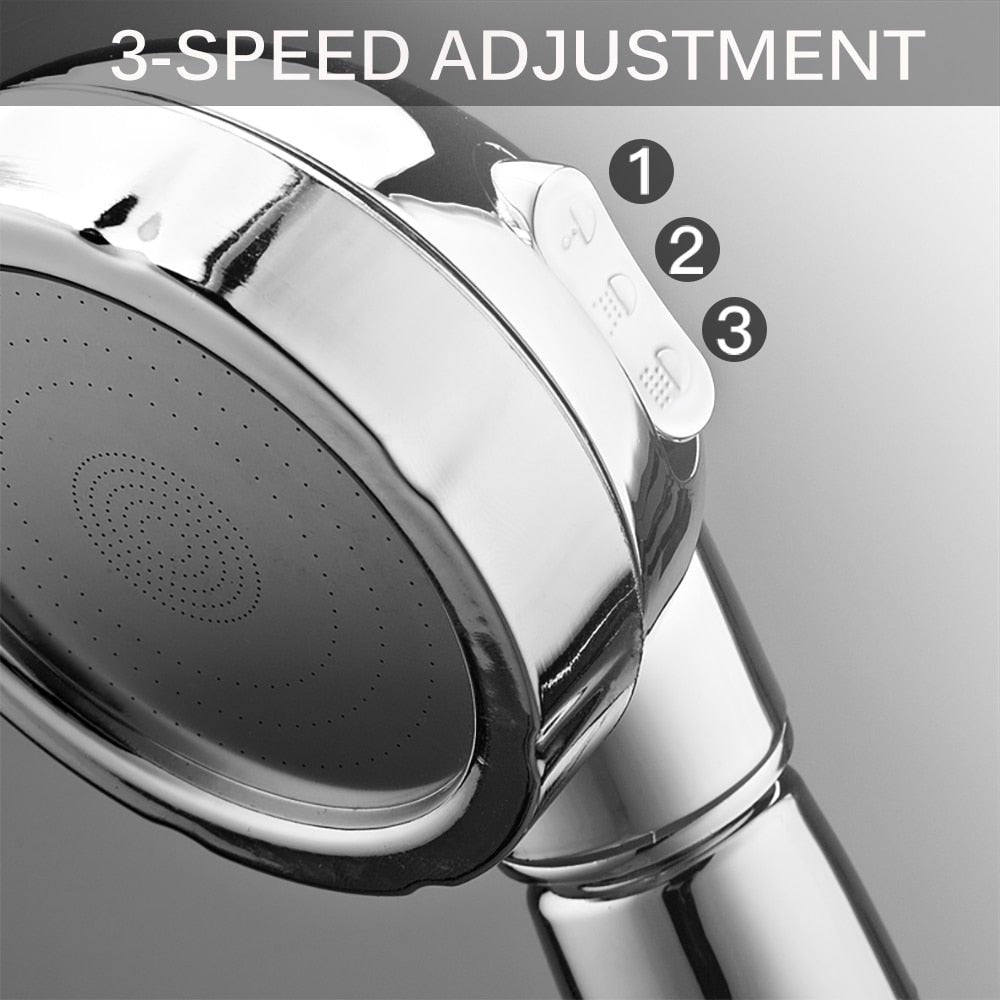 360 Degrees Water Saving Rotating Adjustable Shower Head with Stop Button image 11