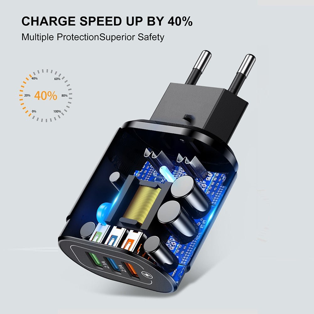 USB Fast Quick Universal Wall Mobile Phone Tablet Charger for iPhone 11 Samsung Huawei image 3