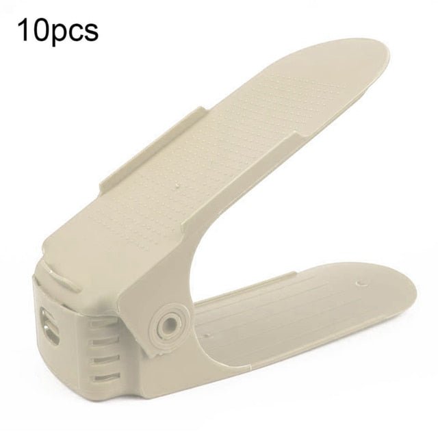 10pcs Durable Adjustable Shoe Organizer - 10pcs---light yellow image