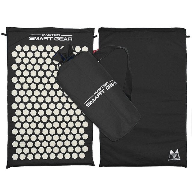 Acupressure Massage Yoga Mat Set with Free Carrying Bag - Green image