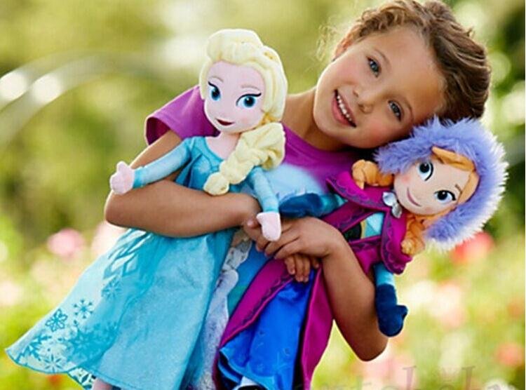 40/50CM Frozen Princess Anna Elsa Dolls Plush Kids Toys Christmas Gifts image 1