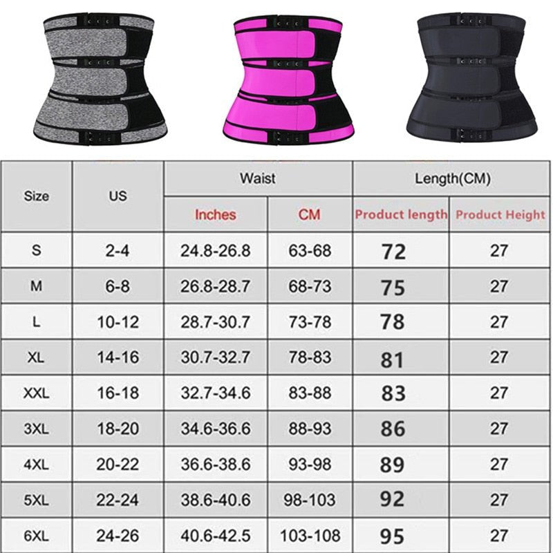 Neoprene Sauna Waist Trainer Corset Sweat Belts Body Shaper Slimming Corset Weight Loss Compression Trimmer Belt for Women image 12