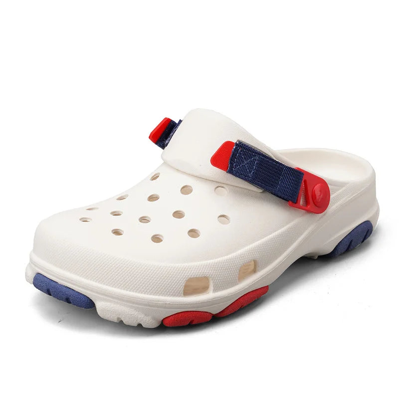 Classic Summer Men’s Sandals | White Comfortable Women’s Clogs | Beach Shoes | Sandals Slip-on Outdoor Sneakers image 10