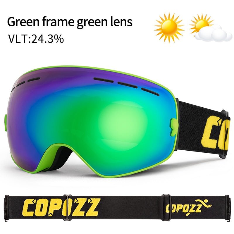 COPOZZ Anti Fog Snowboard Ski Goggles Mask image
