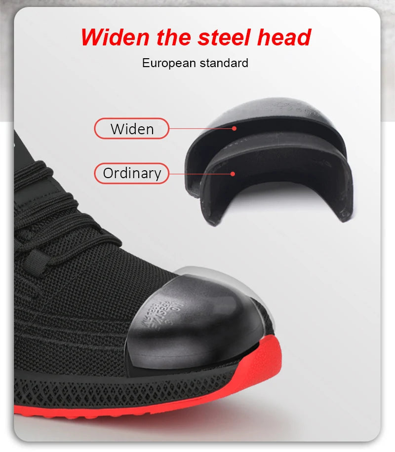 Air Mesh Steel Toe Safety Shoes – Lightweight, Breathable, Puncture-Proof Work Boots image 16