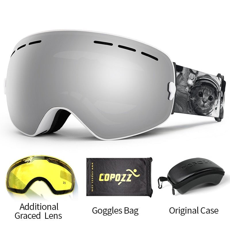 COPOZZ Anti Fog Snowboard Ski Goggles Mask image