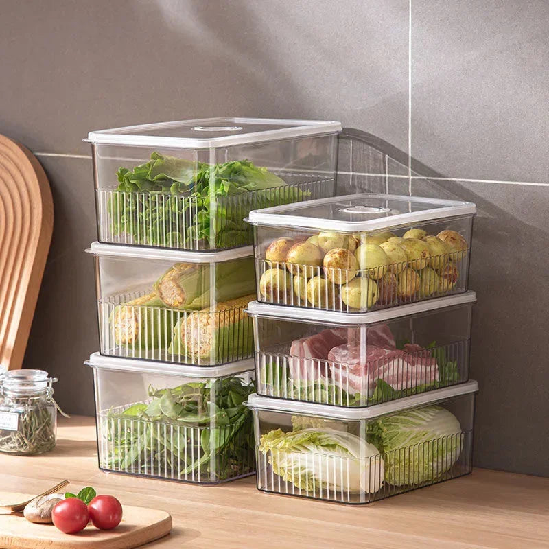 Refrigerator Storage Box | Transparent Fridge Organizer | Food Storage Containers | Fresh Vegetable Fruit Baskets Kitchen Organizer image 4
