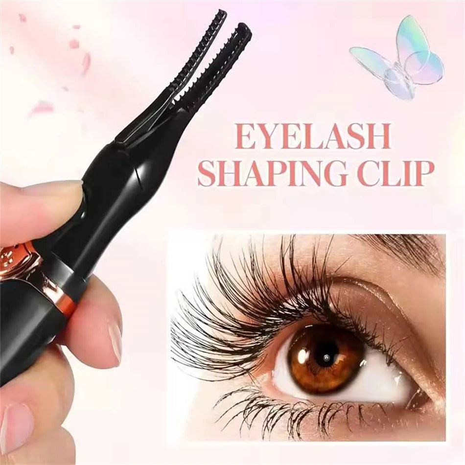 Heated Eyelash Curler for Women Mini USB Rechargeable Finalize Eyelash Tool