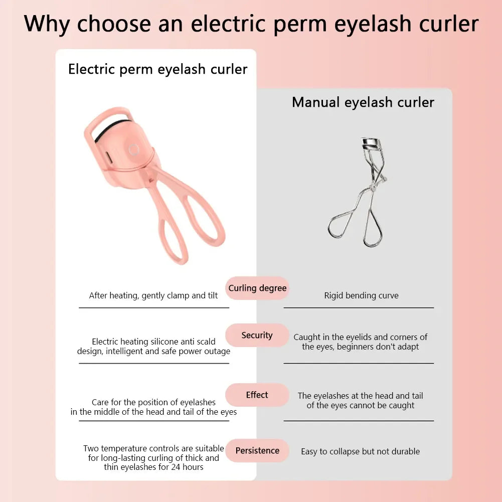 Electric Heated Eyelash USB Rechargeable Makeup Tool