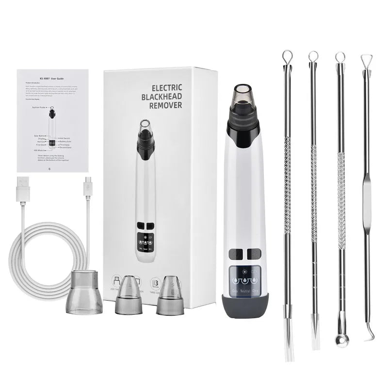 Blackhead Remover Electric Facial Cleansing Pore Vacuum Cleaner Ance Remover Pimple Face Cleaner Skin Scrubber Black Head Vacuum