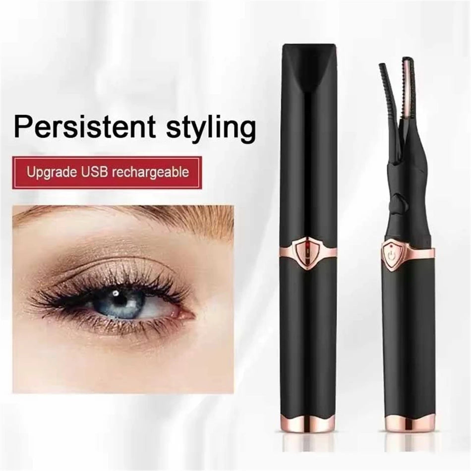 Heated Eyelash Curler for Women Mini USB Rechargeable Finalize Eyelash Tool
